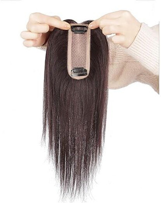 D-DIVINE 2 Clip  Topper Front and Scalp Cover Up  extensions Brown Hair Extension