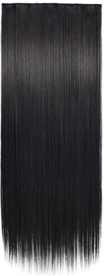 CRIBE Straight Best Quality 5 Clip In Black Hair Extension