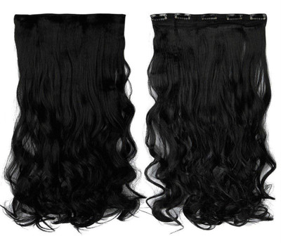 VAGHBHATT Beauty House Natural Color  Extensions Synthetic Curly Wave pieces Hair Extension