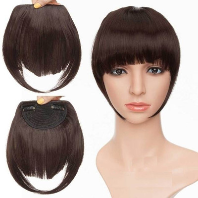 Blushia Clip in Bangs- Synthetic  Bangs Clip in  (Brown) Hair Extension