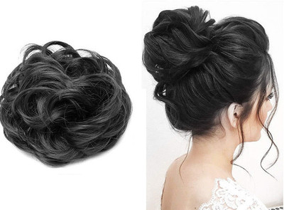 El Cabell Messy  Bun Synthetic Artificial Juda Black Hair Extension