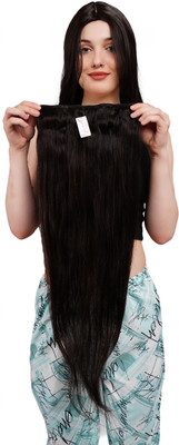 Ritzkart Clip - on Remy Human  Extensions Hair Extension
