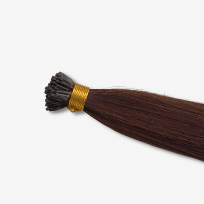 SHIVA I-Tip DRACK BROWN 16 INCH Straight Extensions 50 Strands Hair Extension