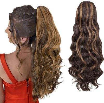 Blushia  Extensions And Wigs Clutcher Wavy Ponytail  Extension (Highlighted) Hair Extension