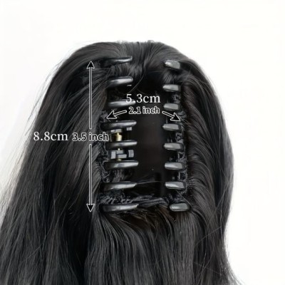 Views Natural black 2 in 1 Ponytail Synthetic Straight  Extensions For Women Black Hair Extension