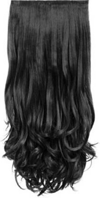 DreamExim Black Clip in Wavy Hair Extension