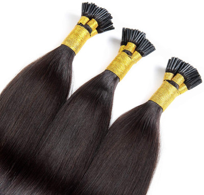 Hairvana I-Tip BROWN 18IINCH Straight Extensions 100 Strands Hair Extension