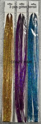 EASYOUNG 40 Inches Tinsel/Glitter Extensions/Highlight Extensions  Extension Hair Extension