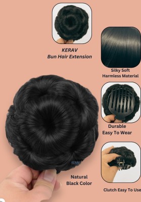 kerav fancy juda bun natural black hair extension for women Hair Extension