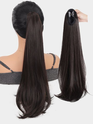 D-DIVINE Wig Natural looking Scale Ponytail (Pack of 1) Brown Color for Women 24 inches Hair Extension