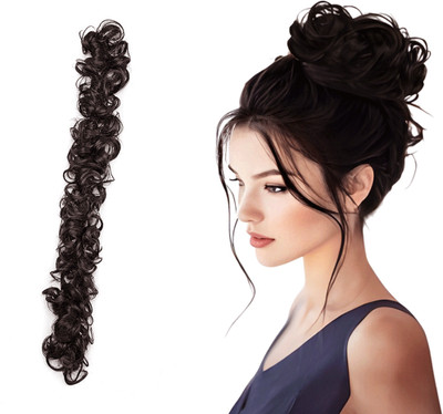 VIVIAN Brown Elastic Long  Frill Multi Purpose Bride Casual  (Brown) Hair Extension