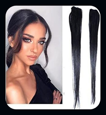 Hamsri black single clip in Human  Extension black-N Hair Extension