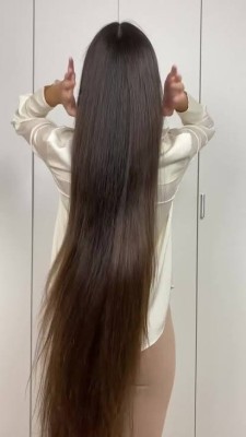 Rizi 45 inch Gorgeous long straight dark brown clip on hair maya48a Hair Extension