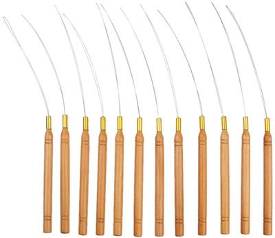 LeModish 10pcs Looper Threader Pulling Hook-Bead Device Tool for  Feather Extension Hair Extension