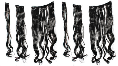 Ritzkart 6pc multi Curly  Hair Extension