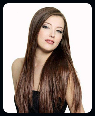 Hamsri Deep Brown Straight  Extensions for women & Girl-N Hair Extension