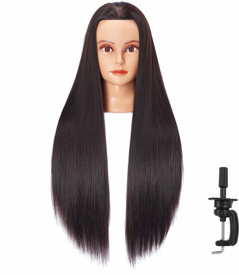 Lebene 26-28'' Mannequin Head Synthetic Fiber Long  Styling Training Head Dolls Hair Extension