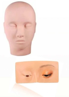 asija makeovers Dummy Eye Mask Board Skin & Face Mannequin Head Reusable for Makeup Practice Hair Extension