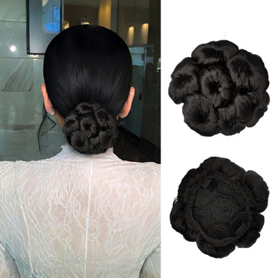 Views Messy Bun  Piece  Extension With Elastic Black, 1PC Hair Extension