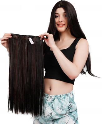 Ritzkart 25 Inch Long & Soft Straight  Clip On  Extension Hair Extension