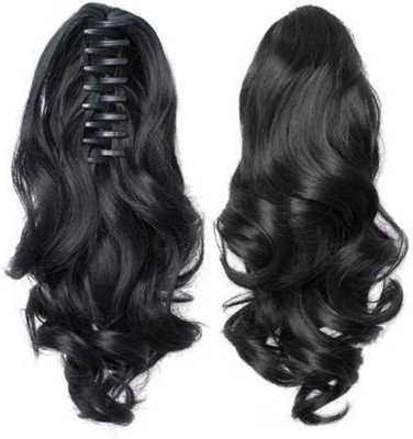 Blushia Factory Price Clature Based Natural Black Ponytail  Extension Hair Extension