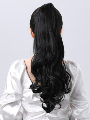 VAGHBHATT Black Claw Clip Ponytail  Extensions - Transform with Ease Hair Extension