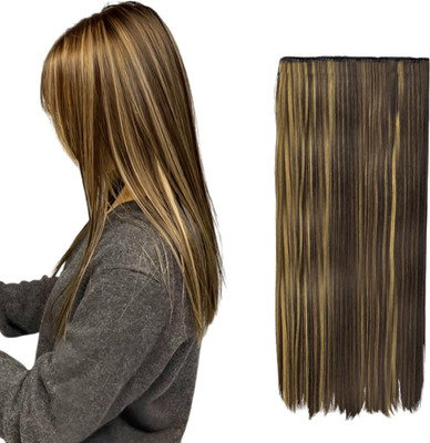 D-DIVINE 24 inch Straight Synthetic  Highlight Hole Extensions Hair Extension