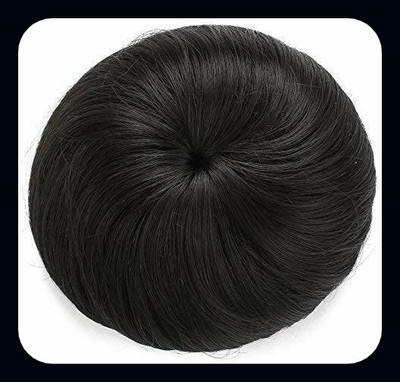 Hamsri Women's and Girl's Synthetic  Bun Plan Juda (Black)-N Hair Extension
