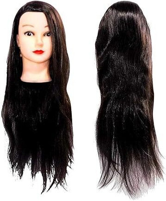 DreamExim Mannequin Head With  26 Inch Long Synthetic  Dummy For  Styling Hair Extension