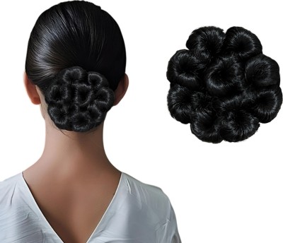 Blushia Natural Black (Pack of 1) Rafall Juda Bun Fashion Hair Extension