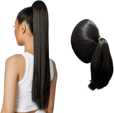 Views Ball Head Wig Wrapped Brown Color  Synthetic Extension Hair Extension