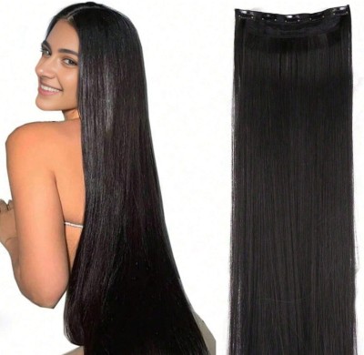 Sai Enterprises Stylish 5 CLip Synthetic clip extensions for women 24 inch increase length Hair Extension