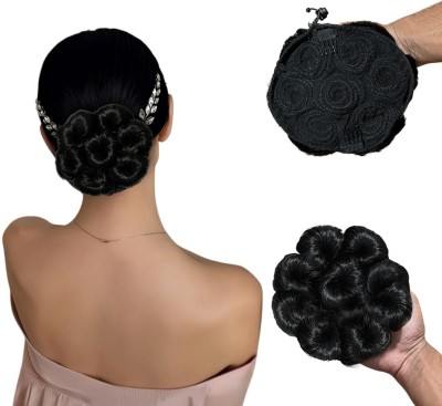 Blushia 1PCS Messy Bun  Piece  Extension Black (1PC) Hair Extension