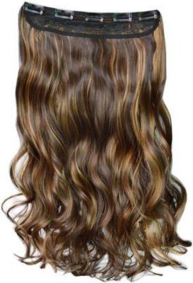 Views 2 minute Golden highlight Wavy Hair Extension