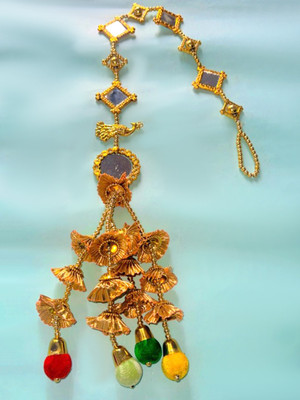 VAGHBHATT Heavy square Design with Jhumka  Extension Braid Tassle Patiala Shahi Hair Extension