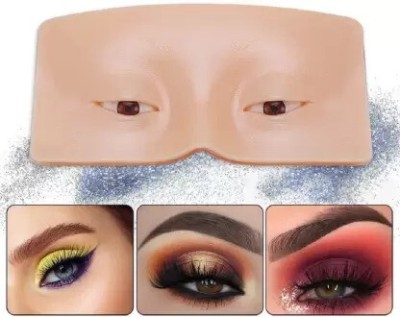 D-DIVINE Eye Makeup Practice Face Board,Face Dummy For Practice Skin Board (SKIN) Hair Extension