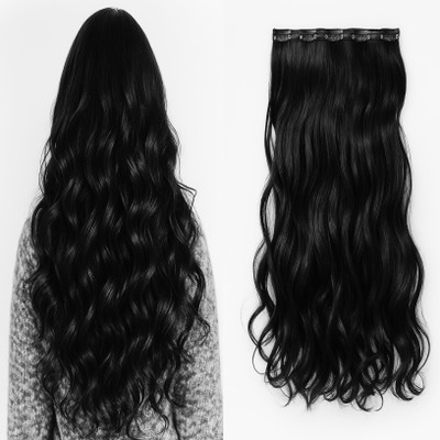 NAZARIO 5 Clip Black Culy  extention Hair Extension
