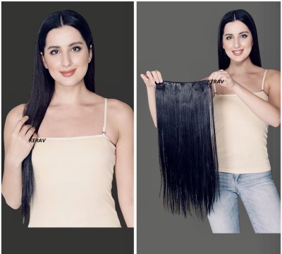 kerav Straight natural black hair extension for women Hair Extension