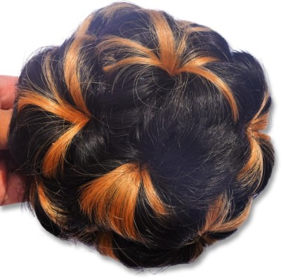 DreamExim Women's Round  Clutcher Juda Bun With Artificial Synthetic  Extension Hair Extension