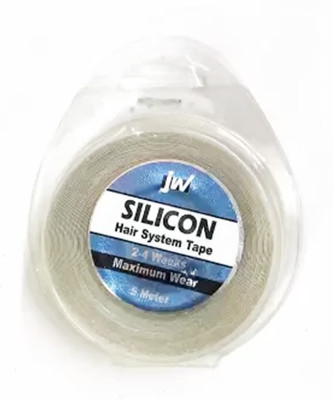 Ritzkart Silicone Super Thin With Extra Cotton Net Base Tape For Patch/Wig (5 mm) White Hair Extension