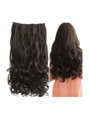 iFkart 26 Inch 5 Clips Curly  Extension(Black) Hair Extension