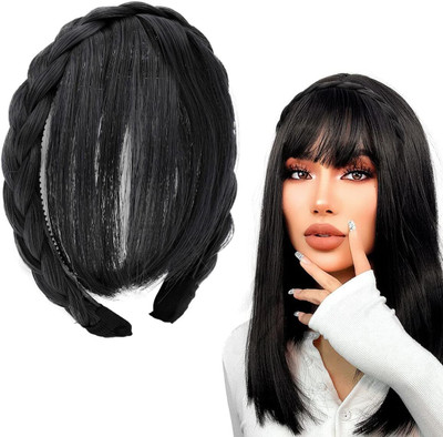 Views Synthetic Wigs Headband Front  Bangs Fringe  Extensions for Women Girls Hair Extension
