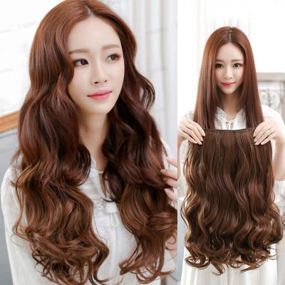 D-DIVINE Beautiful Looks Prwmium Quality Brown Wavy 5 Clip In Hair Extension