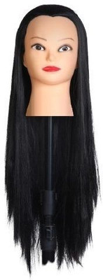 A H S Dummy Synthetic Black hair For Cutting And Styles  Dummy Length 24-26 Hair Extension