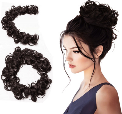 Getvock Quality Elastic Long  Frill Multi Purpose Bride Casual  (Natural Brown) Hair Extension