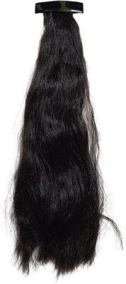 S Mark Thick Long Straight  Extensions With Clip for Women and Girls (1PCS) (Black) Hair Extension