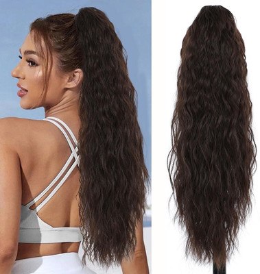 Ritzkart 20 inch Long Drawstring Fluffy Ponytail Extension Hair Extension