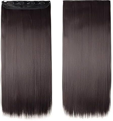 TRESS Beautiful Looks Premium Quality Brown 5 Clip In Hair Extension