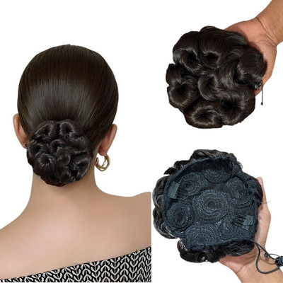 Blushia Brown 1PCS Messy Bun Piece Extension (Pack of 1)  Extension Hair Extension
