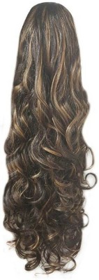 Getvock Synthetic Ponytail Clip in Extensions One Piece With Golden Highlighting Hair Extension